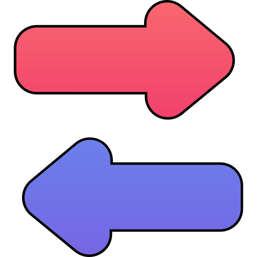 twee pijl Generic gradient lineal-color icoon