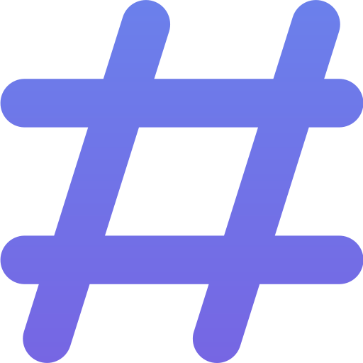 hashtag Generic gradient fill icon