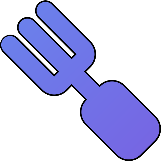 tenedor Generic gradient lineal-color icono