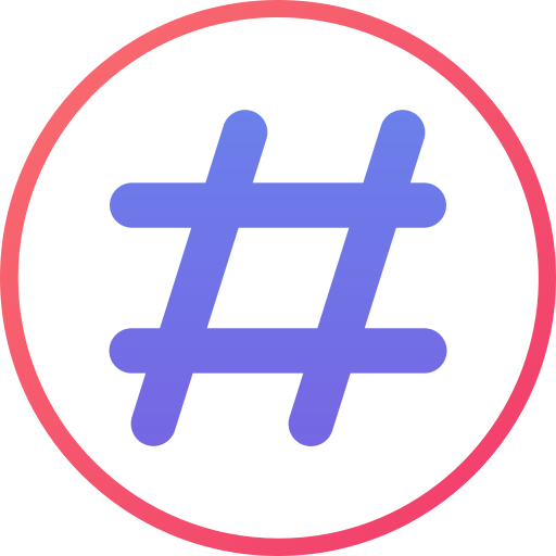 hashtag Generic gradient fill icon