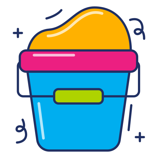 Sand bucket Generic color lineal-color icon