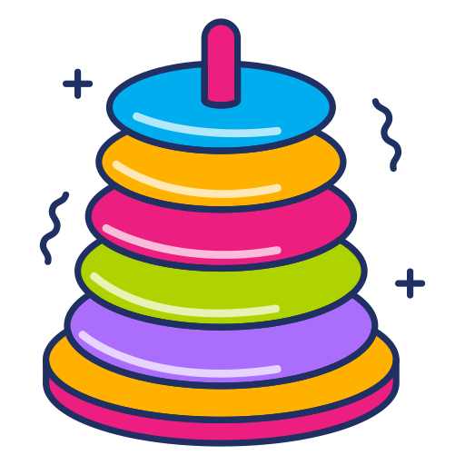 zabawkowa piramida Generic color lineal-color ikona