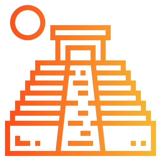 maya-piramide Smalllikeart Gradient icoon