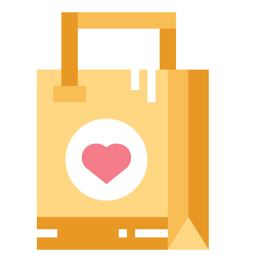 Shopping bag Smalllikeart Flat icon