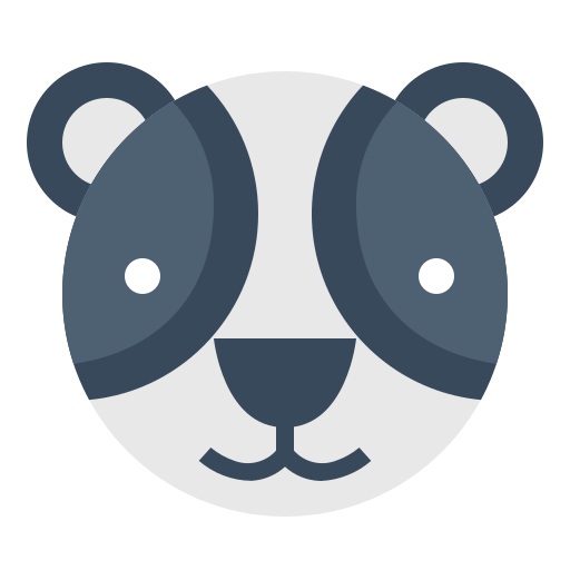 Panda bear Smalllikeart Flat icon