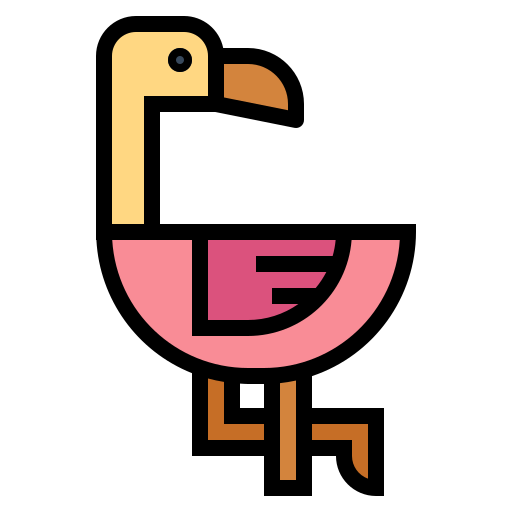 Фламинго Smalllikeart Lineal Color иконка
