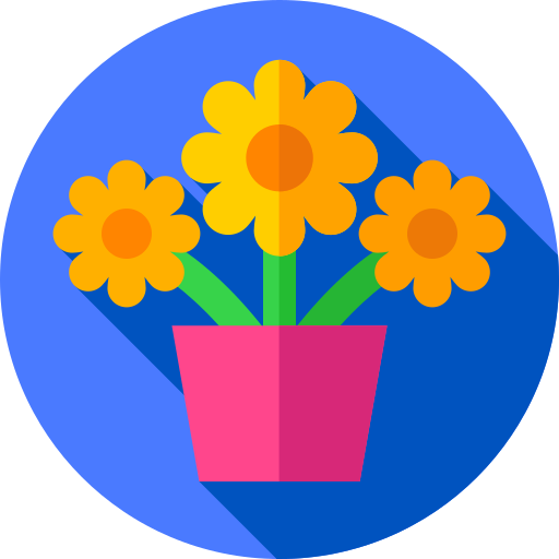 Sunflowers Flat Circular Flat icon