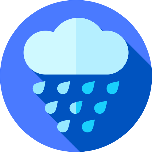 雨 Flat Circular Flat icon