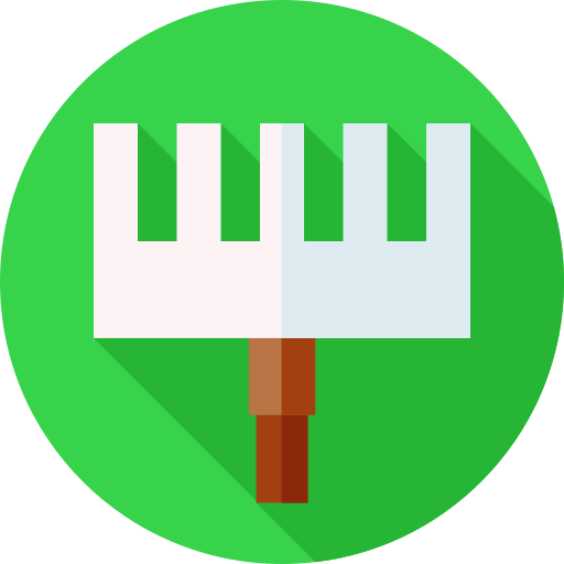 Rake Flat Circular Flat icon