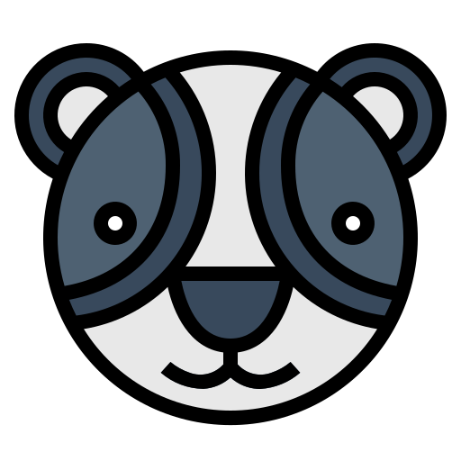 Urso panda Smalllikeart Lineal Color Ícone