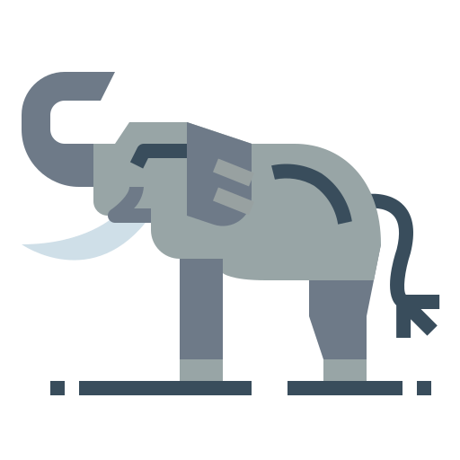 Elefante Smalllikeart Flat icono