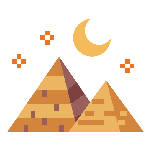 피라미드 Smalllikeart Flat icon