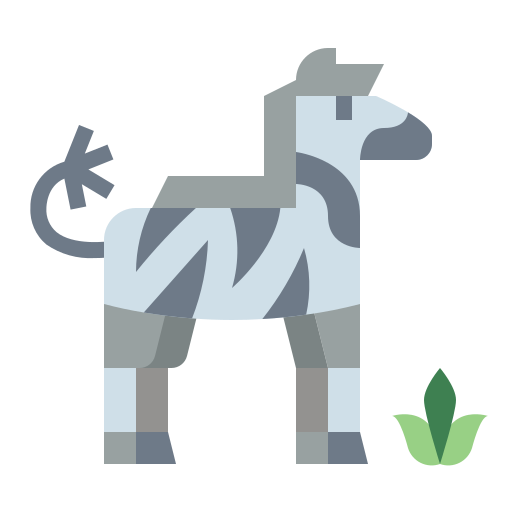 zebra Smalllikeart Flat ikona