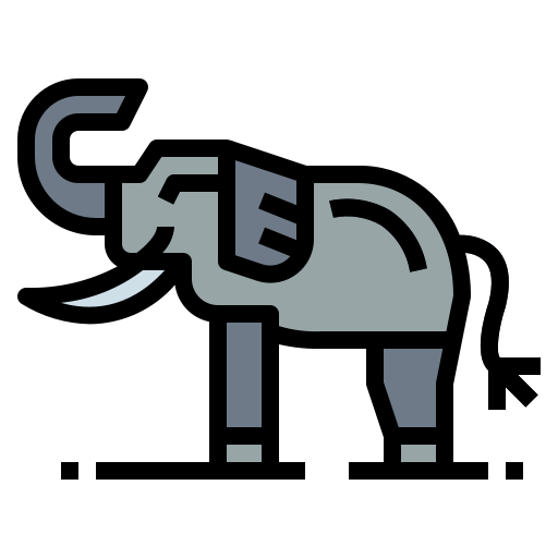 코끼리 Smalllikeart Lineal Color icon