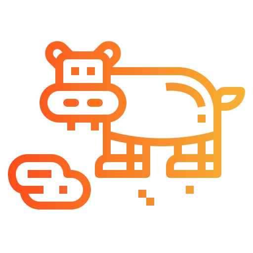 hipopotam Smalllikeart Gradient ikona