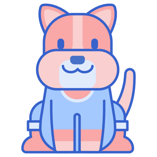 犬 Flaticons Lineal Color icon