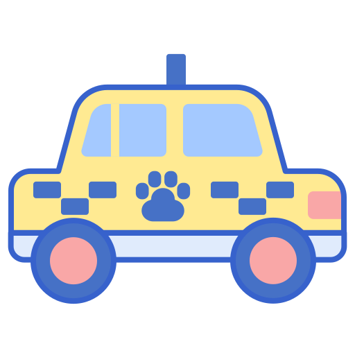 taksówka dla zwierząt Flaticons Lineal Color ikona