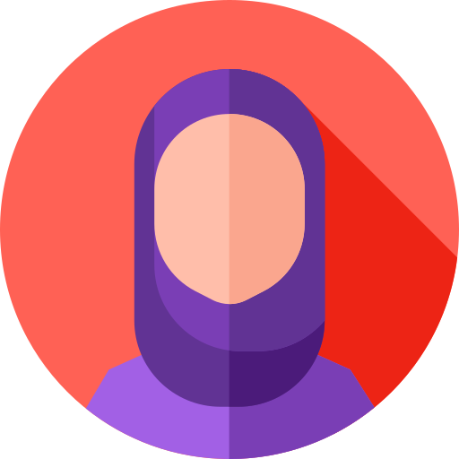 hijab Flat Circular Flat icon