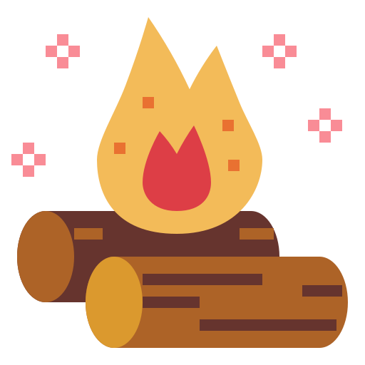 Bonfire Smalllikeart Flat icon