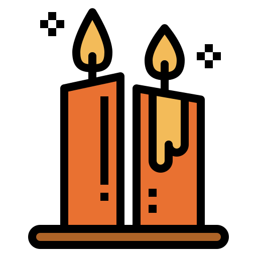 Candles Smalllikeart Lineal Color icon