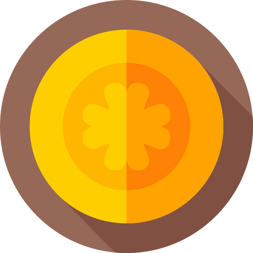 Moneda Flat Circular Flat icono