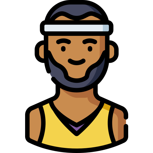 Jugador de baloncesto Special Lineal color icono