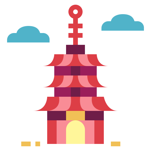 pagode Smalllikeart Flat icon