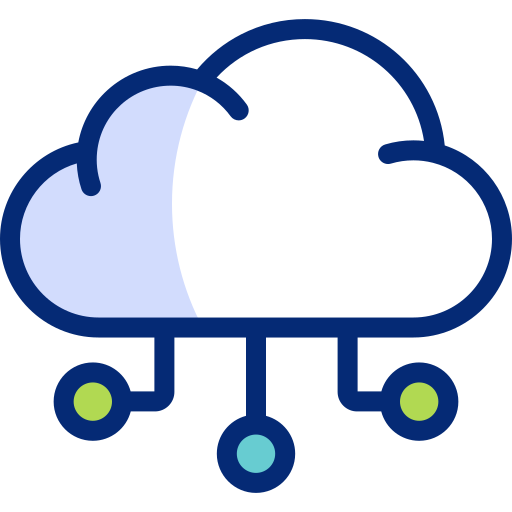 cloud computing Basic Accent Lineal Color Icône