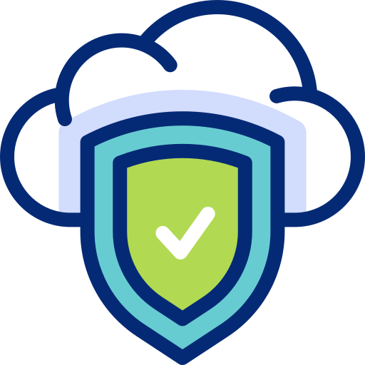 Cloud security Basic Accent Lineal Color icon