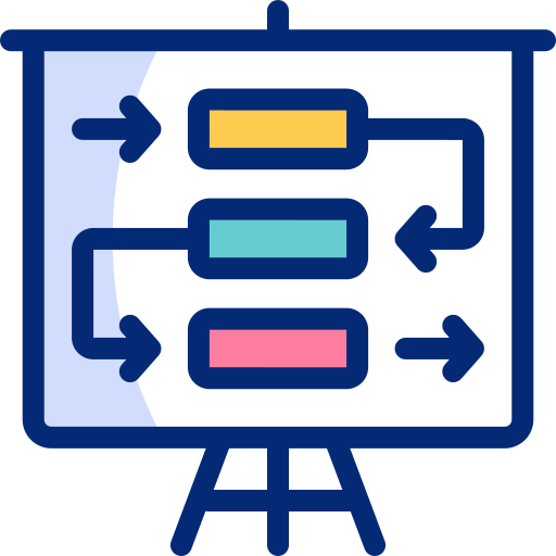사업 계획 Basic Accent Lineal Color icon