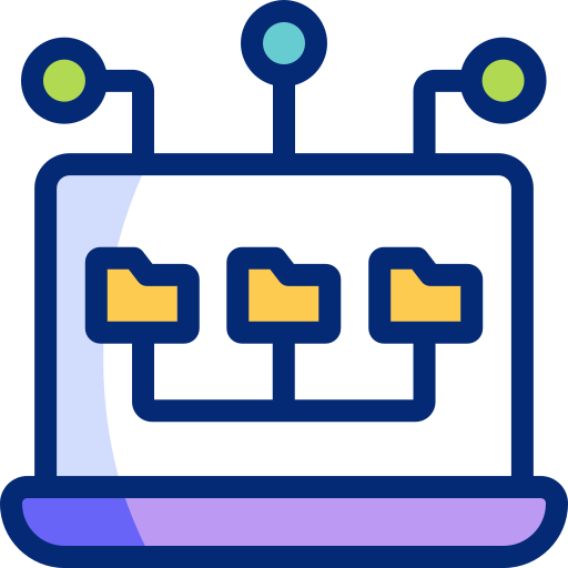 ordner teilen Basic Accent Lineal Color icon