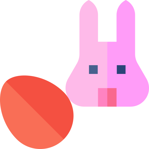 Easter rabbit Basic Straight Flat icon