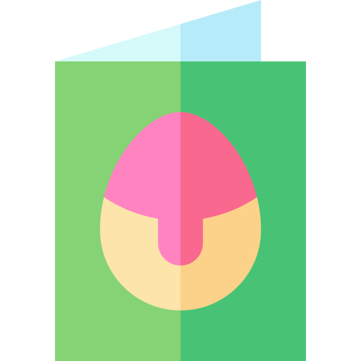 cartolina di pasqua Basic Straight Flat icona