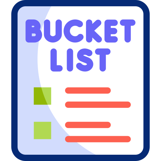 Bucket list Basic Accent Lineal Color icon