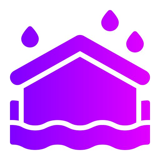 浸水した家 Generic gradient fill icon