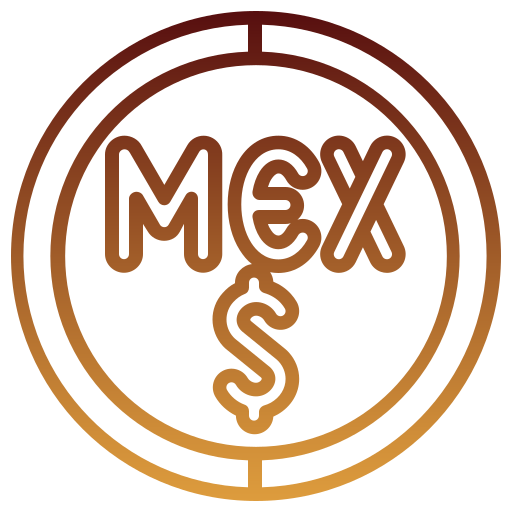 멕시코 페소 Generic gradient outline icon