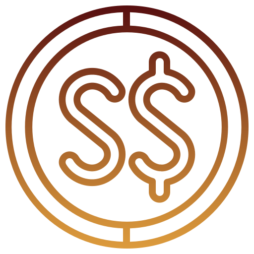 dolar singapurski Generic gradient outline ikona