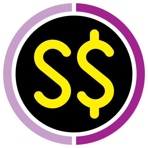 dolar singapurski Generic color fill ikona