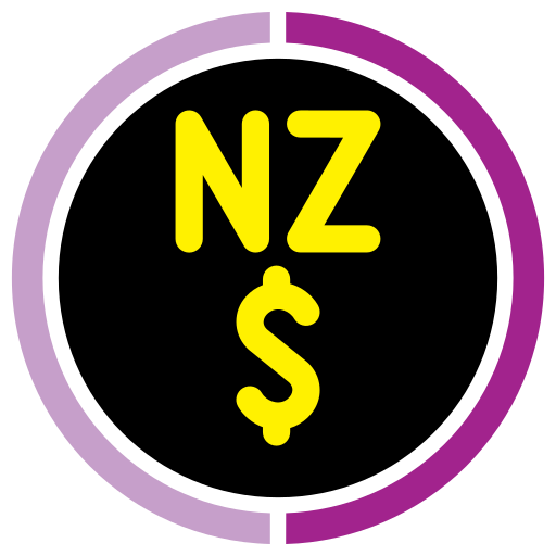dollar néo-zélandais Generic color fill Icône
