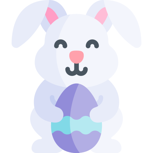Пасхальный кролик Kawaii Flat иконка