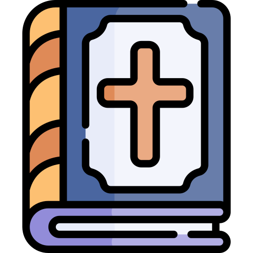 biblia Kawaii Lineal color ikona