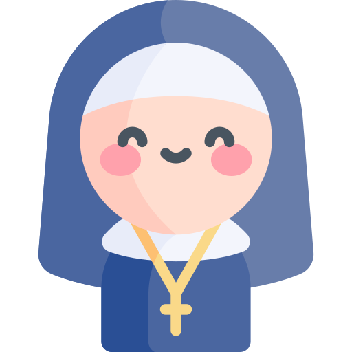 Монахиня Kawaii Flat иконка