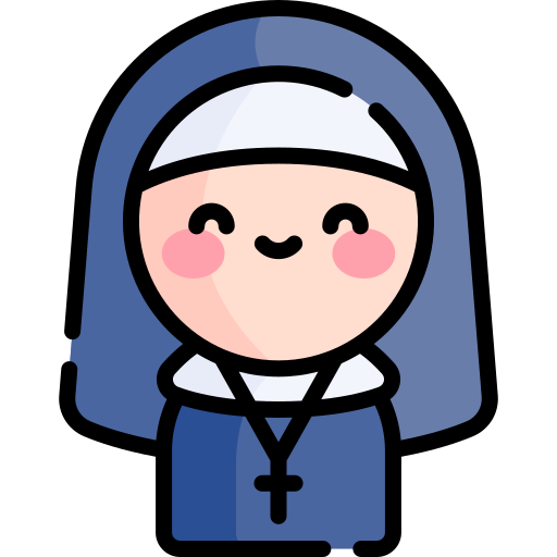 Nun Kawaii Lineal color icon