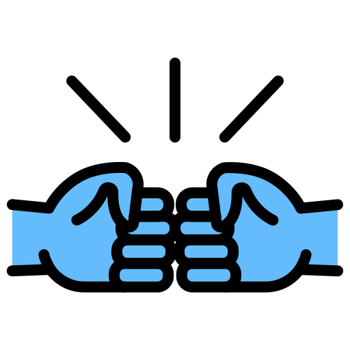 Fist bump Generic color lineal-color icon