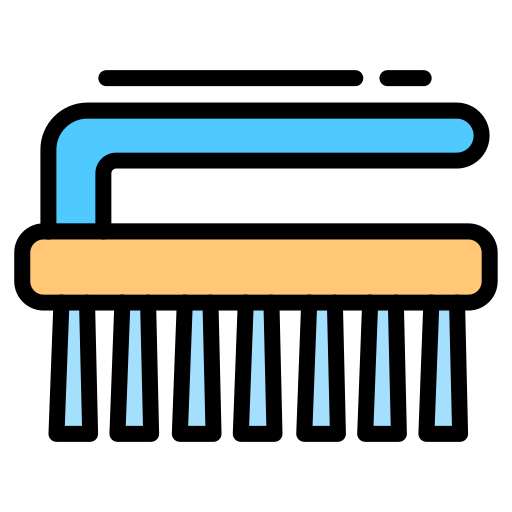 Hand brush Generic color lineal-color icon