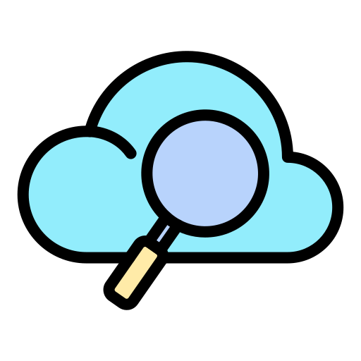 zoeken in de cloud Generic color lineal-color icoon