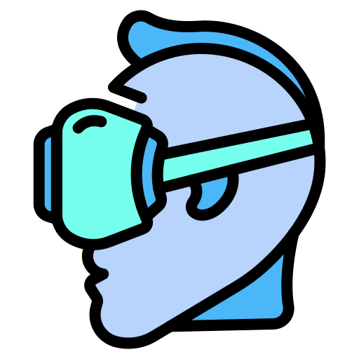 gafas de realidad virtual Generic color lineal-color icono
