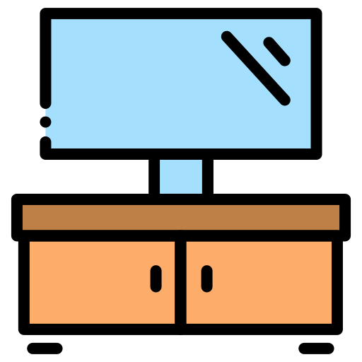 mesa de televisión Generic color lineal-color icono