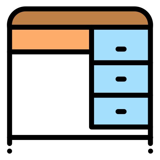 scrivania Generic color lineal-color icona