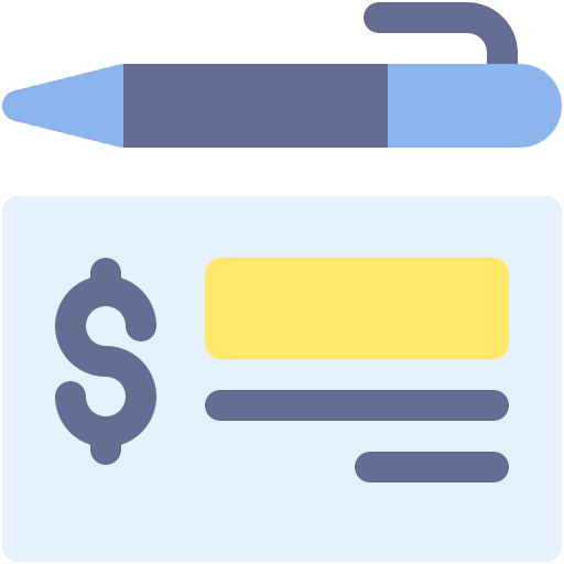 Bank check Generic color fill icon